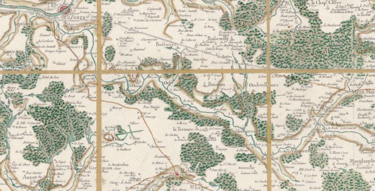 Carte de Cassini - vallée du Petit Morin