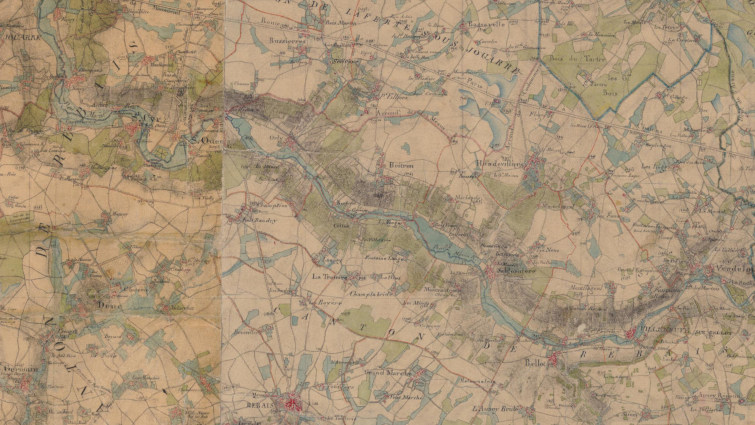 Carte d'état major (1820 - 1866) - vallée du Petit Morin.